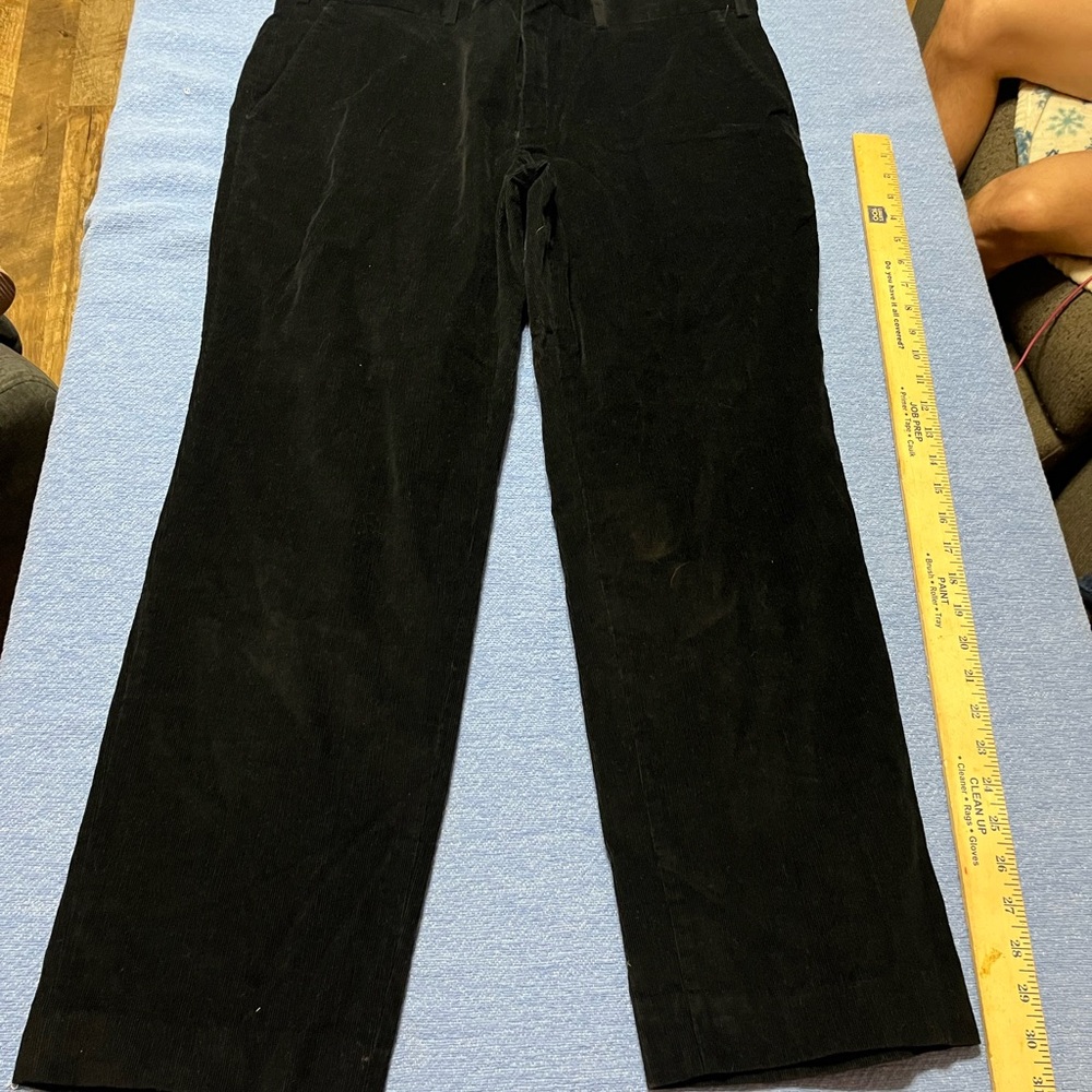 Polo Ralph Lauren Corduroy Pants Mens 38x30 Black Cuffed